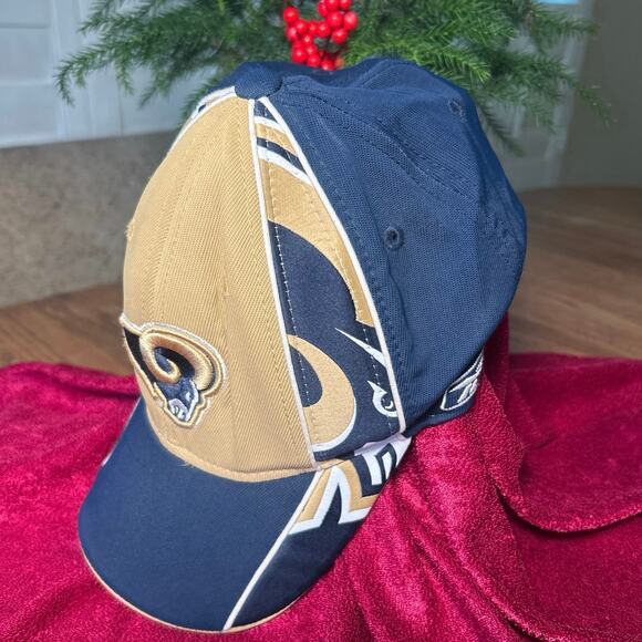 Vtg Reebok NFL St Louis Rams Logo Throwback S/M Fitted Hat
Blue Gold - Picture 3 of 8